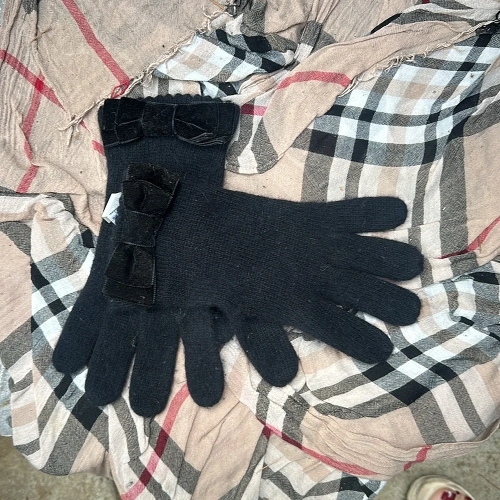 Carolina Amato Wool Angora Rabbit Hair Gloves